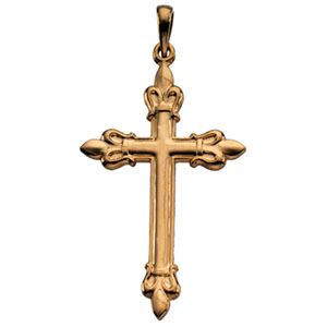 Fleur-de-lis Cross Pendant