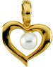 Children's Heart with Pearl Pendant | 7 x 8.25 mm | SKU: 19633