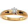 Cross Design Engagement Ring with Ladies Band and Mens Band Set of 3 Ref 870388