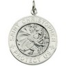 White Enamel St. Christopher Medal 24.5mm Ref 195420