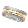 8mm Two Tone Wedding Band Ref 108505