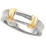 14K Two-Tone Gold Bridal Band 7mm wide | SKU: 5770