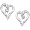 Diamond Heart Earrings | .04 Ct TW | SKU: 60856