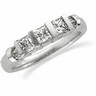 Platinum Princess Cut and Baguette Diamond Anniversary Band .75 CTW Ref 975135