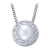 Freshwater Cultured Pearl and Diamond Necklace | SKU: 61523
