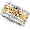 Two Tone Princess Cut Diamond Anniversary Band 1 CTW Ref 211224