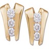 Three Stone Diamond Earrings .62 CTW Ref 218543