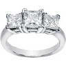 3 Stone Created Moissanite Anniversary Ring Ref 837250