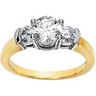 Created Moissanite 3 Stone Anniversary Band 1.5 CTW Ref 123118