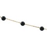 6 mm Solid Black Onyx Station Necklace | 18 inches | SKU: CH192